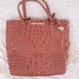 BRAHMIN Pink Crocodile Crossbody Bag